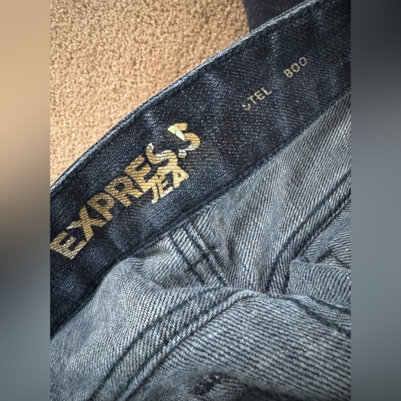 Express Boot Cut Denim Jeans EUC Stella Boot Cut Dark Wash Flare - Picture 13 of 14